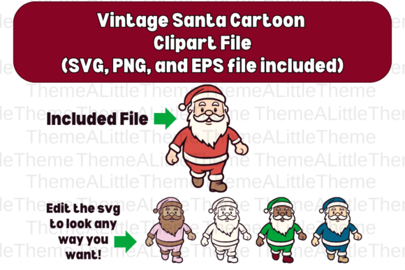 Download Vintage Santa Claus Cartoon SVG EPS PNG - Premium Resources